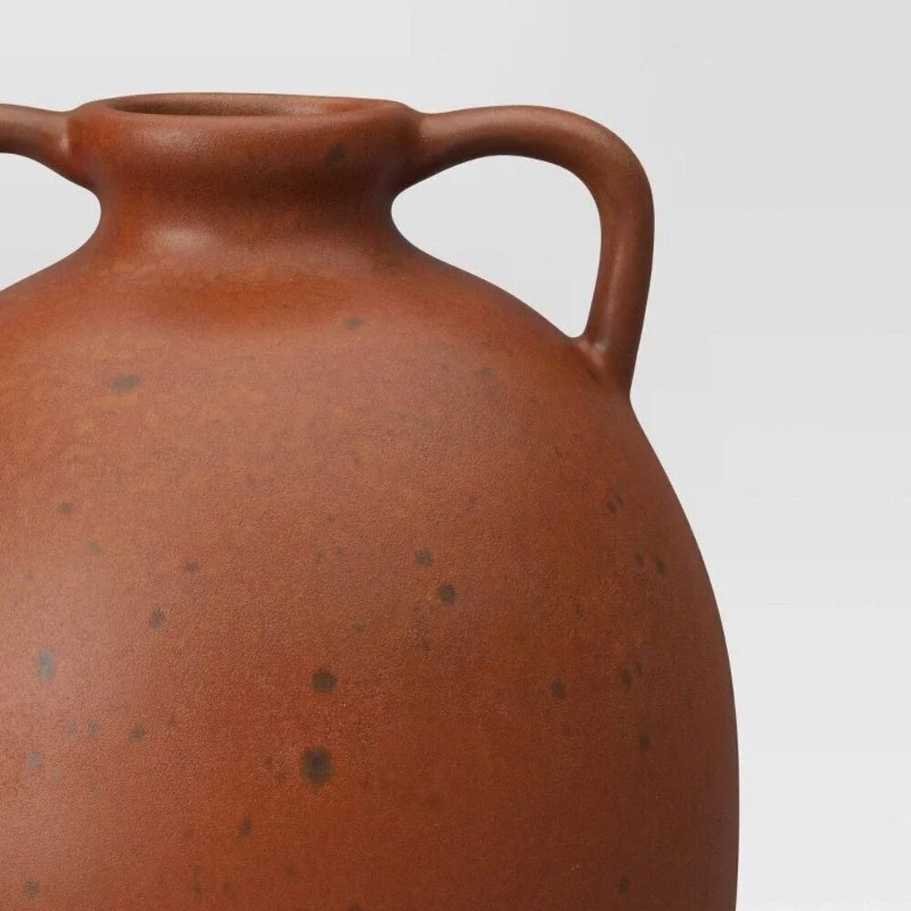 Medium Ceramic Vase with Handles Rust -‎ Threshold, Target